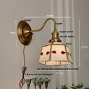 GobekUsa Glass Brass Wall Sconce LED Light Fixture for Dining Living Room