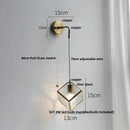 GobekUsa LED Wall Lights Clear Glass Adjustable Bedside Lamp Nordic Modern Style