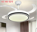 GobekUsa LED Invisible Fan Lamp Modern Ceiling Chandelier for Living Room Bedroom