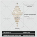 GobekUsa Crystal Chandelier for Living Room in European Duplex Villa with Post-Modern Hall Luxury