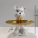 GobekUsa Graffiti Bear Figurine Home Decor Sculpture Shelf Statue Table Gift