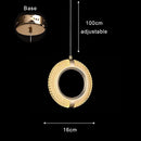 GobekUsa Gold Acrylic LED Chandelier Pendant Light for Modern Nordic Home Decor