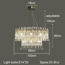 GobekUsa Crystal Ceiling Chandelier: Postmodern Luxury Indoor Lighting for Living Room, Dining Room & Bedroom