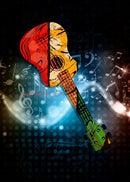Abstract Electric Guitar Canvas Print - Music Wall Art by GobekUsa