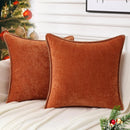 GobekUsa Blue Chenille Cushion Covers 18x18 Luxury Throw Pillow Cover for Home Decor