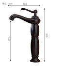 GobekUsa Antique Bronze Tall Basin Faucet - Luxury Europe Style Solid Copper Mixer