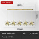 GobekUsa Leaf Sequin Ceiling Chandelier for Modern Living Room, Restaurant, Bar, or Dining Table