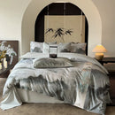 GobekUsa Chinese Digital Printing Bedding Set - Soft, Washed, Skin-Friendly Duvet Cover Kit