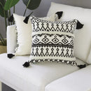 GobekUsa Geometric Tufted Cotton Woven Cushion Cover 45x45cm for Home Sofa Bed Decor