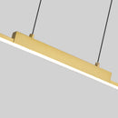 Minimalist Black Linear LED Pendant Light, Dimmable