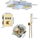 GobekUsa 3-Way Shower System with Rainfall Waterfall Head and Bathtub Mixer Tap.