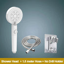 GobekUsa 5-Function Shower Head with Stop Button, 10cm Panel, Silicone Gel Holes
