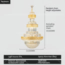 GobekUsa Crystal Chandelier: Villa High Living Room Luxury Lighting