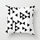 GobekUsa Heart Stripe Pillow Cases | Black & White Polyester Cushion Covers