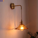 GobekUsa Glass Copper LED Wall Lights for Home Restaurant Living Room Bedroom