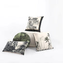 GobekUsa Jungle Cartoon Print Velvet Cushion Cover - Hawaiian Decor for Sofa