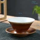 GobekUsa Ceramic Latte Coffee Cup and Saucer Set for Afternoon Tea and Breakfast
