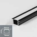 GobekUsa LED Aluminum Profile Recessed U/YW-Shape Hidden Channel Milky Cover Bar Strip Light