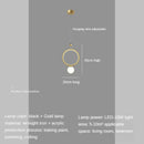 GobekUsa Gold Ring LED Pendant Light for Living Bedroom Kitchen Island Decor