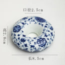 GobekUsa Blue White Porcelain Teacup Tray Set, Chinese Retro Home Decor Accessory