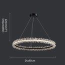 GobekUsa Crystal Gold Ring LED Chandelier for Home Decoration Luxurious Living Room Dining Bedroom