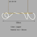 GobekUsa Gold Black LED Chandelier Modern Minimalist Pendant for Home Decor Lighting