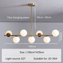 GobekUsa Glass Ball Pendant Chandelier: Modern LED Ceiling Lamp, Nordic Style Home Lighting