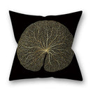 45x45cm Golden Leaves Pillow Cases by GobekUsa - Nordic Ins Black Sofa Decor