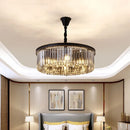 GobekUsa Gold Black Metal Crystal Pendant Lights Chain Hanging LED Suspension Lamp Fixtures