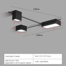 GobekUsa Black Nordic LED Ceiling Lights Chandeliers for Modern Living Room Decoration