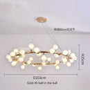 GobekUsa Glass Ball LED Chandelier Pendant Lamp, Modern Round Design for Home Decor Lighting
