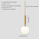 GobekUsa Glass Ball Pendant Light for Dining Room & Bedroom Decor