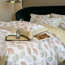 GobekUsa Eucalyptus Fiber Flowers Bedding Set: Duvet Cover, Bed Sheet, Pillowcase - 4Pcs