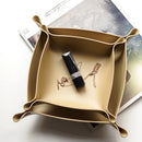 GobekUsa Leather Desktop Organizer Tray: Home/Office Cosmetics, Jewelry, Key Storage Holder