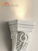 GobekUsa Cream Resin Wall Lamp LED E27 for Classical Living Spaces