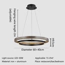 GobekUsa Double Circular LED Chandelier for Dining, Bedroom, Living Room - Modern Nordic Style