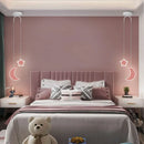 GobekUsa Kids Star Cloud Moon Pendant Lamp with Remote Control Dimming