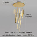 GobekUsa Crystal Chandelier LED Mezzanine Dining Room Lighting