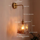 GobekUsa Amber Glass LED Wall Lamps for Living Room and Bathroom Mirror Lighting