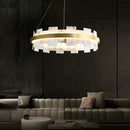 GobekUsa LED Marble Chandelier: Modern Lighting for Living Room, Bedroom, or Restaurant.