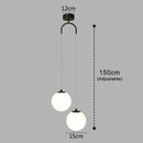 Nordic Glass Pendant Light With Brass or Black Finish