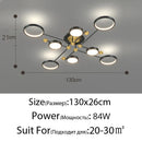 GobekUsa Gold Frame LED Chandelier: Modern Lighting for Living Room, Bedroom - Indoor Fixture & Lustres