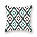 GobekUsa Geometric Leaf Flower Pillowcase Teal Blue Sofa Car Home Decor Throw Cover