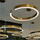 GobekUsa Gold LED Chandelier: Modern Hanging Light for Dining Room & Bedroom