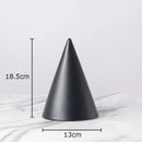 GobekUsa Cube Round Statue Decor Ceramic Ornament Sculpture Artwork for Desk & Room