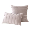 GobekUsa Blue Velvet Stripe Pillow Covers - 2Pcs Luxury Soft Cushion Cases for Couch
