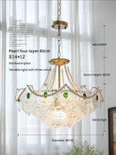 GobekUsa Crystal Chandelier: Modern Chic Pearl Light for Elegant Home Decor