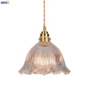 GobekUsa Clear Glass LED Pendant Light Fixture for Modern Home Decor