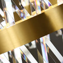 GobekUsa Gold Crystal Chandelier: Modern Rectangle LED Dining Room Light Fixture