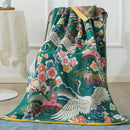 GobekUsa Cotton Gauze Peacock Bath Towel - Soft, Skin-Friendly, Quick Dry - 90x180cm